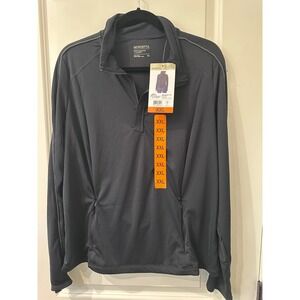 Mondetta Performance Luxury Black 1/4 Zip Active Top XXL Thumbhole 1767052